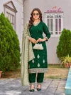 Pashmina By Aanchi Vichitra Silk Embroidery Kurti With Bottom Dupatta